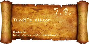 Turós Viktor névjegykártya